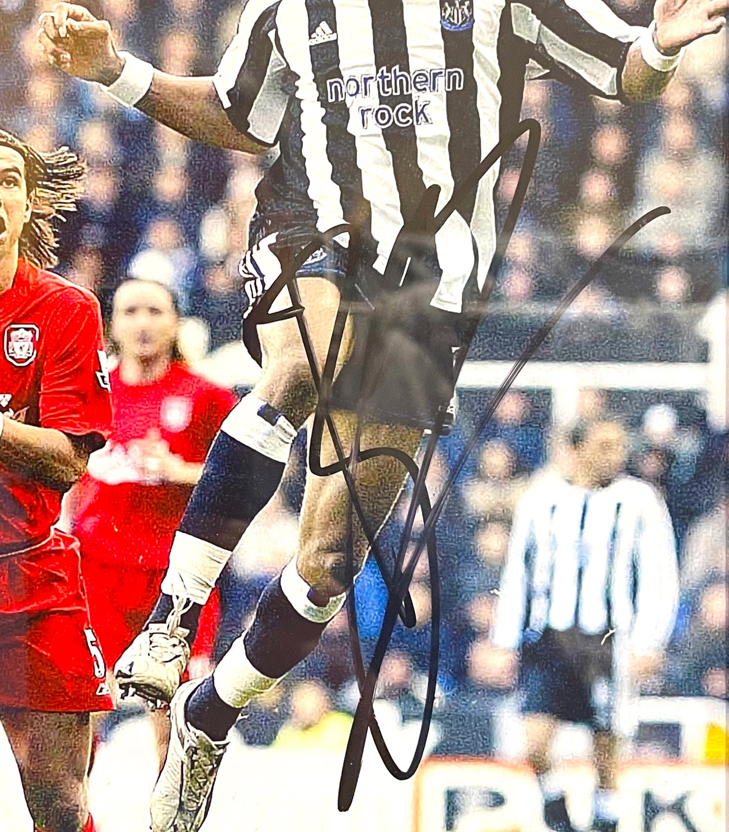 JEAN-ALAIN BOUMSONG NEWCASTLE UNITED HAND SIGNED FRAMED PHOTO WITH COA