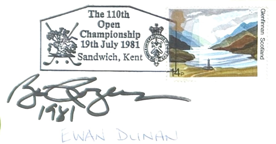 Bill Rogers, 'Open' Golf Legend, Hand Signed First Day Cover FDC 40cm x 30cm Framed With COA