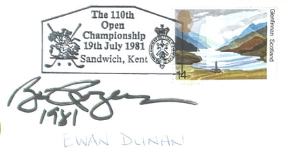 Bill Rogers, 'Open' Golf Legend, Hand Signed First Day Cover FDC 40cm x 30cm Framed With COA