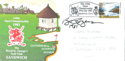Bill Rogers, 'Open' Golf Legend, Hand Signed First Day Cover FDC 40cm x 30cm Framed With COA