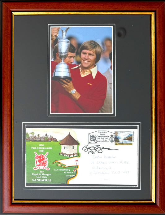 Bill Rogers, 'Open' Golf Legend, Hand Signed First Day Cover FDC 40cm x 30cm Framed With COA