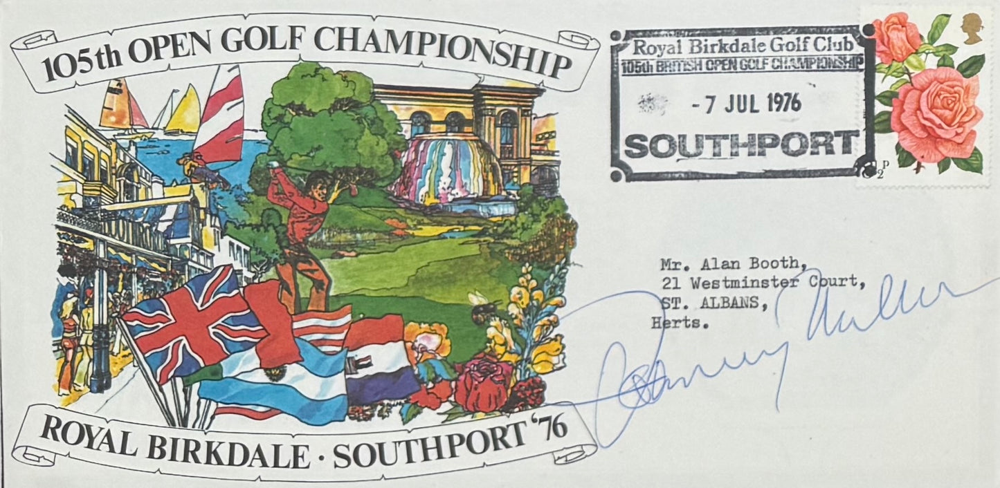 Johnny Miller, 'Open' Golf Legend, Hand Signed First Day Cover FDC 40cm x 30cm Framed With COA