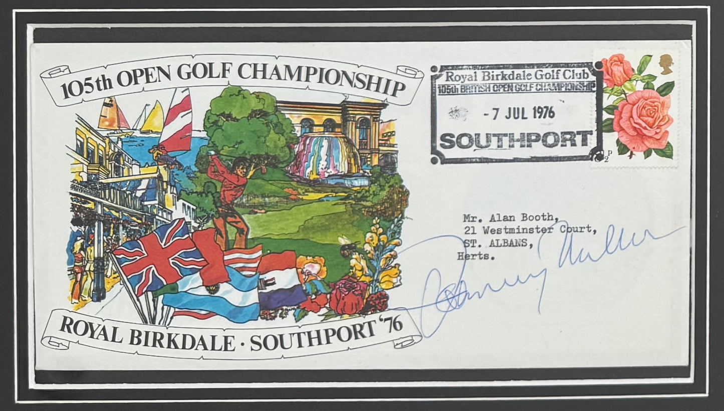 Johnny Miller, 'Open' Golf Legend, Hand Signed First Day Cover FDC 40cm x 30cm Framed With COA