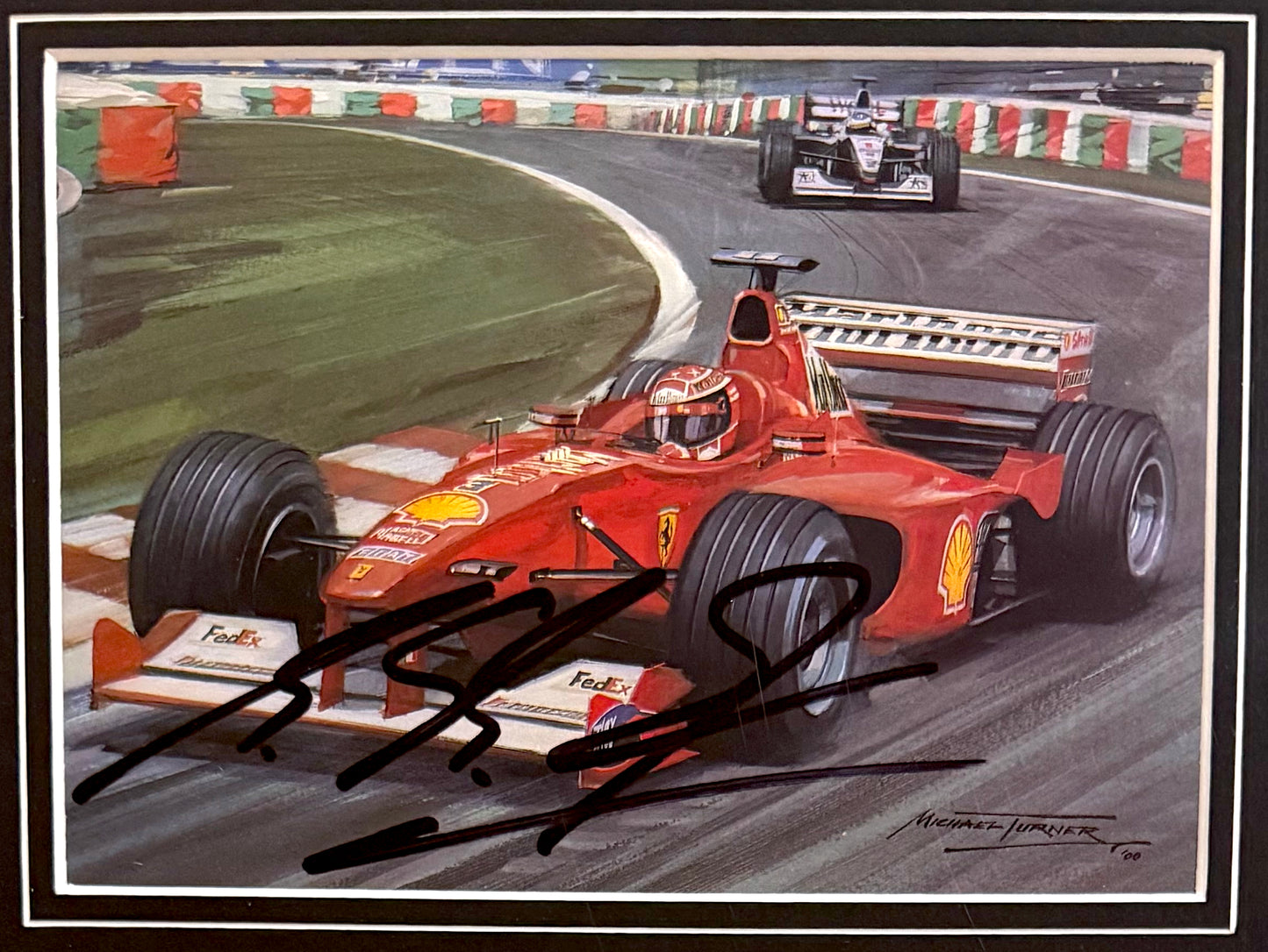Michael Schumacher, F1 Legend, Hand Signed Framed Michael Turner Photocard Presentation With COA