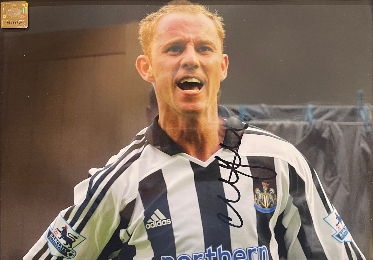 NICKY BUTT HAND SIGNED NEWCASTLE UNITED PHOTO WITH COA