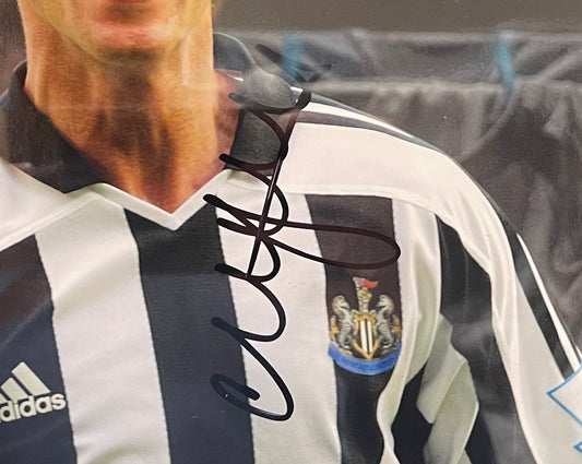 NICKY BUTT HAND SIGNED NEWCASTLE UNITED PHOTO WITH COA