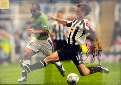 SCOTT PARKER NEWCASTLE UNITED HAND SIGNED FRAMED PHOTO WITH COA