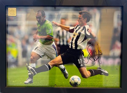 SCOTT PARKER NEWCASTLE UNITED HAND SIGNED FRAMED PHOTO WITH COA