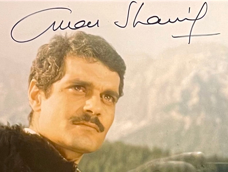 OMAR SHARIF HAND SIGNED PHOTO PRESENTATION FRAMED WITH AFTAL COA