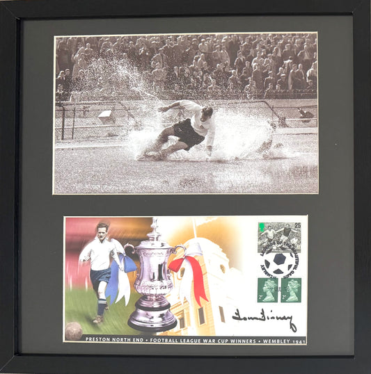 Tom Finney, PNE England Legend, Hand Signed Framed First Day Cover & COA