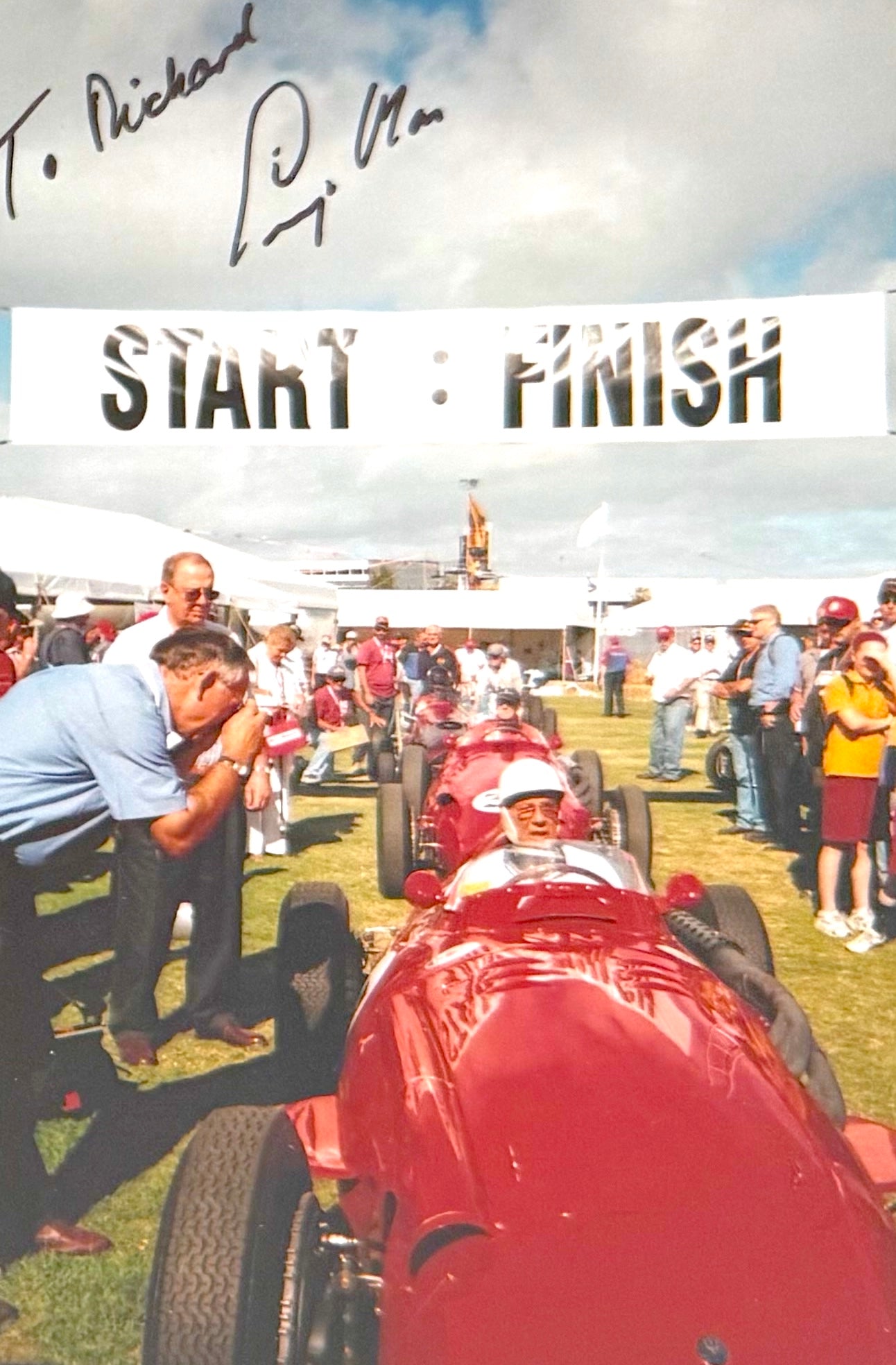 Sir Stirling Moss Hand Signed Framed 15cm x 10cm Photo With COA