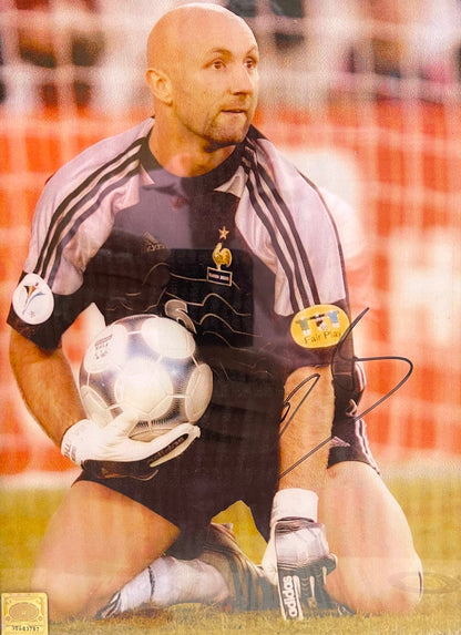 FABIEN BARTHEZ MANCHESTER UNITED HAND SIGNED FRAMED PHOTO WITH COA