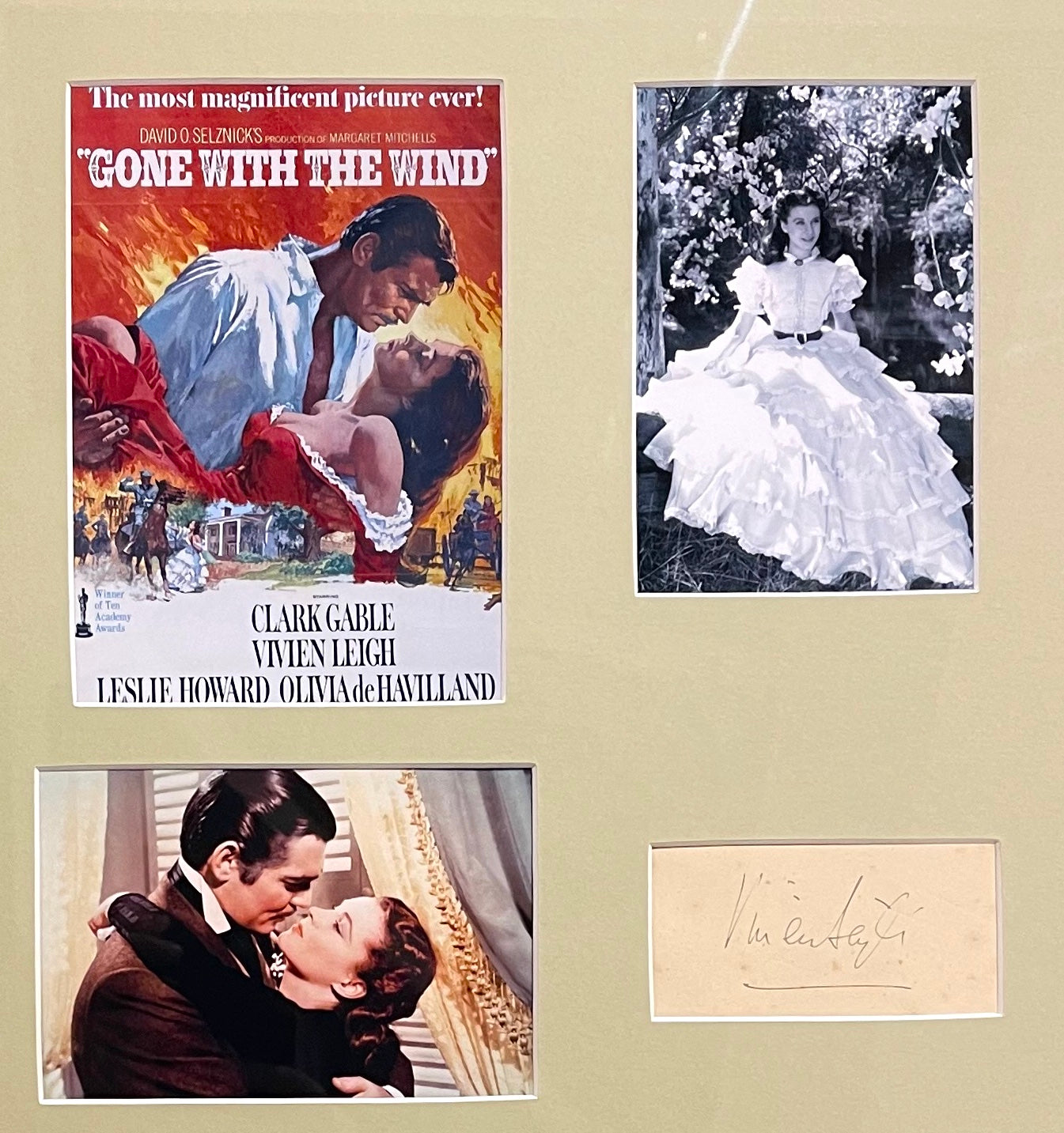 GONE WITH THE WIND MULTI HAND SIGNED FILM PRESENTATION WITH COA