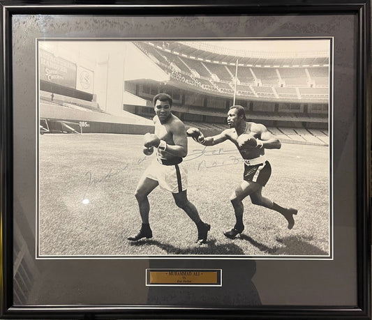 MUHAMMAD ALI AND KEN NORTON HAND SIGNED PHOTO WITH COA