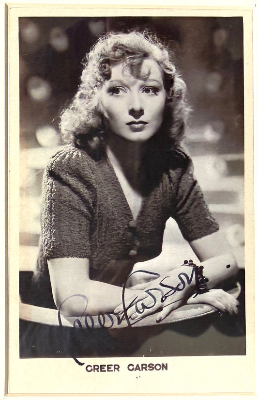 Greer Garson, Singer, Actress, Hand Signed Framed Photo & COA