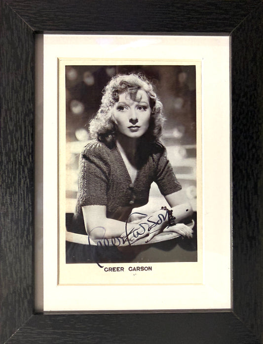 Greer Garson, Singer, Actress, Hand Signed Framed Photo & COA