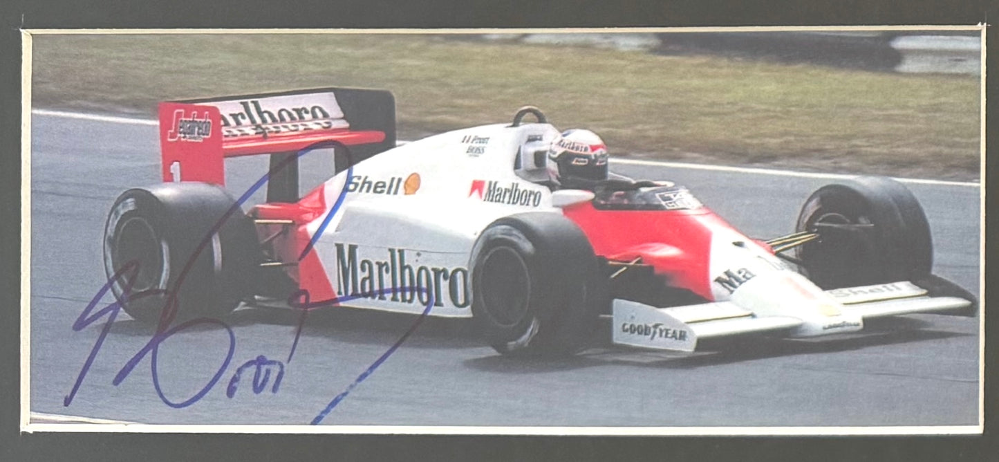 Alain Prost, F1 World Champion, Hand Signed Framed McLaren Photo Presentation & COA