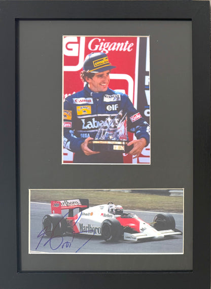 Alain Prost, F1 World Champion, Hand Signed Framed McLaren Photo Presentation & COA