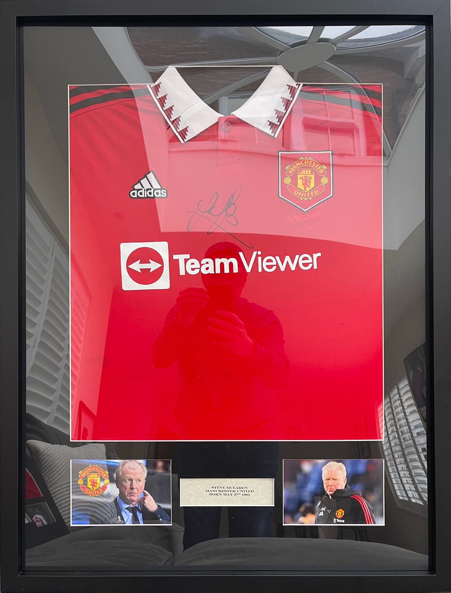 STEVE MCLAREN HAND SIGNED MANCHESTER UNITED SHIRT WITH COA