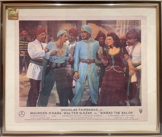 DOUGLAS FAIRBANKS JUNIOR FRAMED FILM PHOTO WITH COA