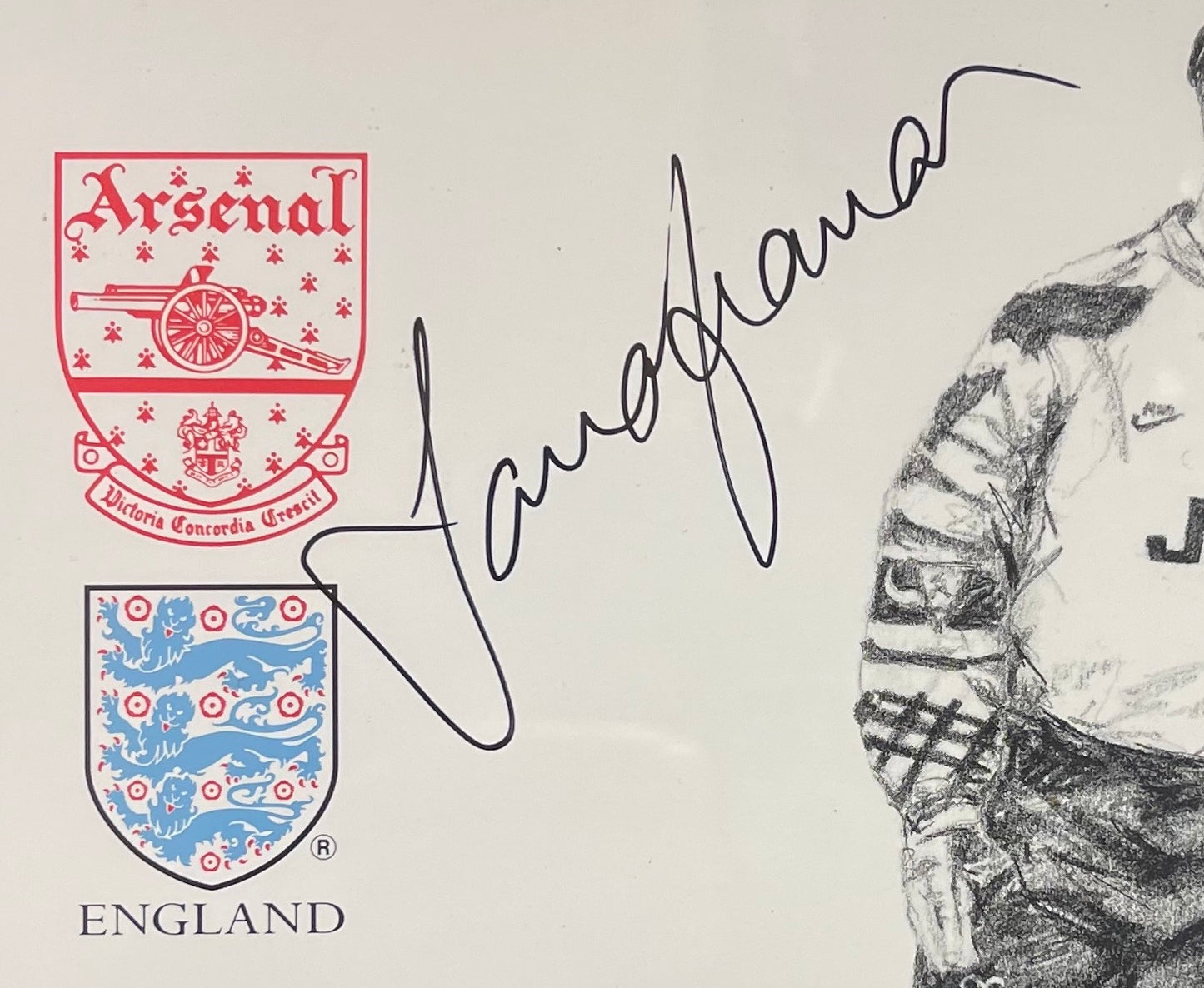 DAVID SEAMAN ARSENAL ENGLAND HAND SIGNED CARD WITH COA