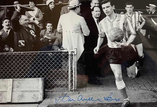 STAN ANDERSON SUNDERLAND FC LEGEND HAND SIGNED PHOTO WITH COA