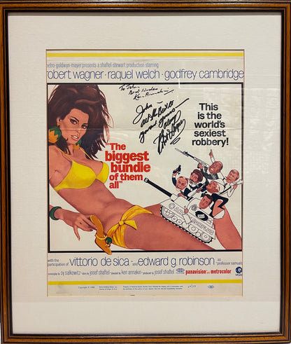 ROBERT WAGNER HAND SIGNED 'BIGGEST BUNDLE OF THEM ALL' POSTER WITH COA