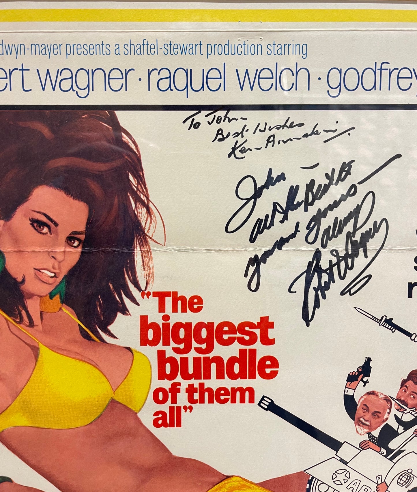 ROBERT WAGNER HAND SIGNED 'BIGGEST BUNDLE OF THEM ALL' POSTER WITH COA