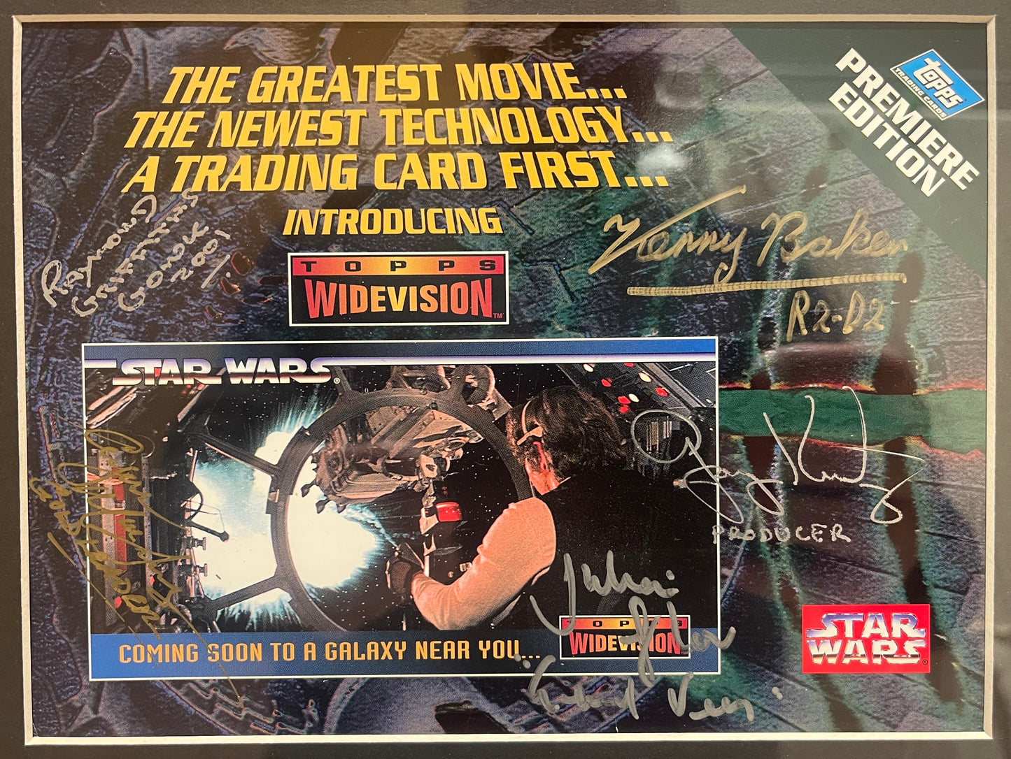 STAR WARS MULTI HAND SIGNED TOPPS PRESENTATION WITH COA