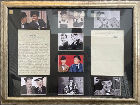 Stan Laurel, Hand Signed Letter Presentation With COA