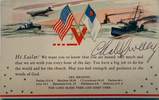Charles Sweeney, Bockscar Nagasaki Atomic Bomb Pilot, Hand Signed Postcard & John Reznikoff COA