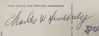 Charles Sweeney, Bockscar Nagasaki Atomic Bomb Pilot, Hand Signed Postcard & John Reznikoff COA
