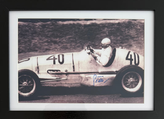 Paul Pietsch, 1930's Nazi Germany Racing Driver, Hand Signed Framed 30cm x 20cm Maserati Photo & COA
