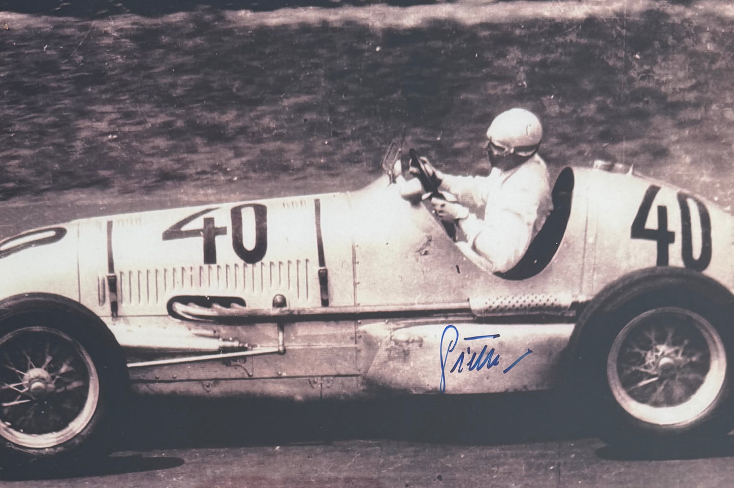 Paul Pietsch, 1930's Nazi Germany Racing Driver, Hand Signed Framed 30cm x 20cm Maserati Photo & COA