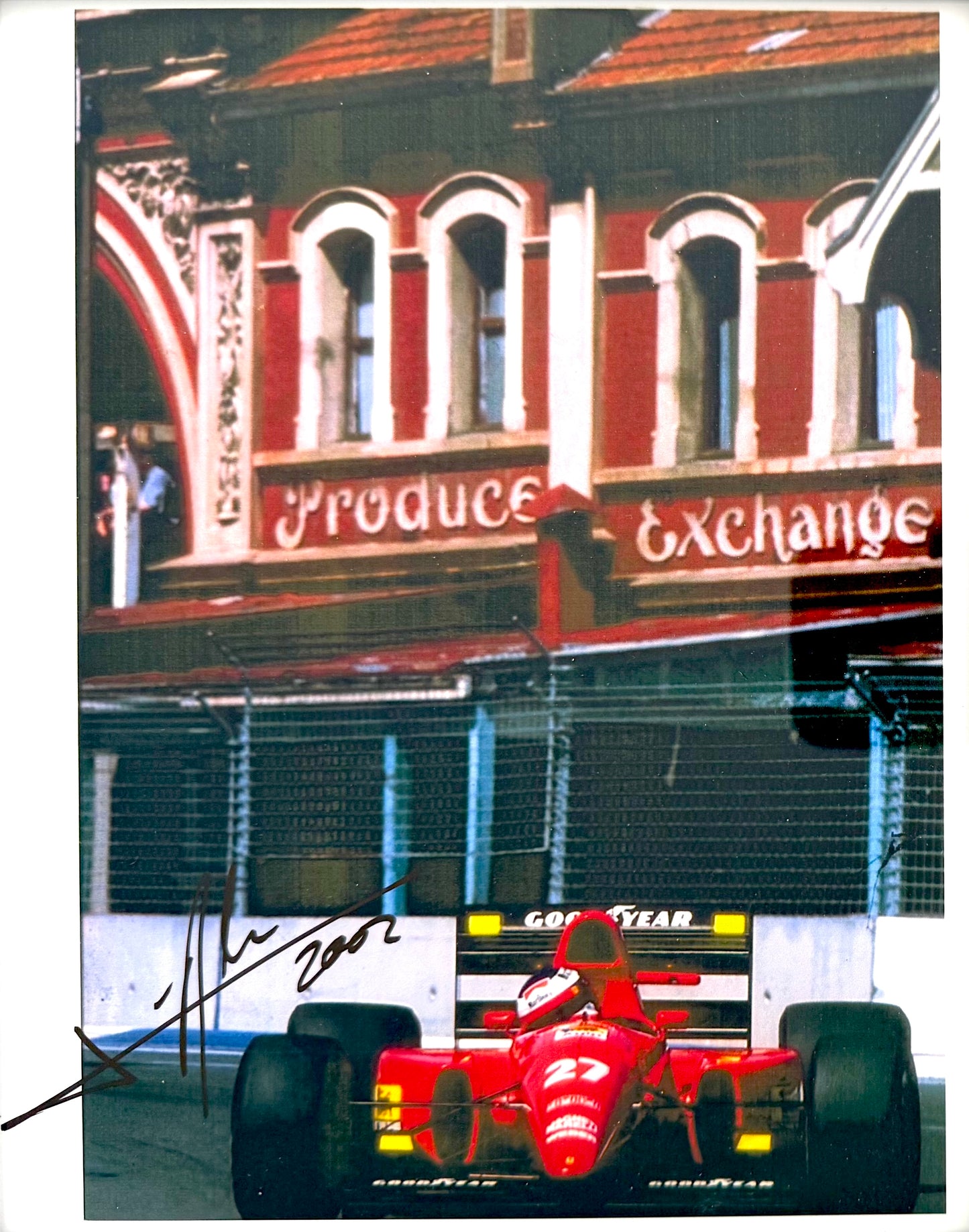 Jean Alesi, 1990's F1 Ferrari Racing Driver, Hand Signed Photo With COA