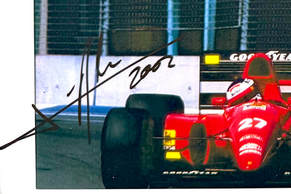 Jean Alesi, 1990's F1 Ferrari Racing Driver, Hand Signed Photo With COA