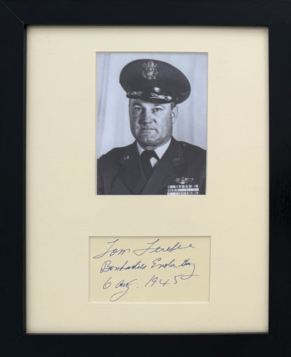 Thomas Ferebee, Enola Gay Atomic Bomb Bombardier, Hand Signed Card & JG COA