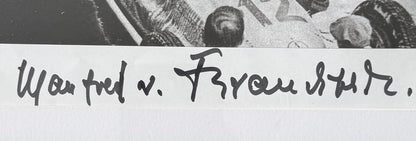 Manfred Von Brauchtisch Former Mercedes F1 Driver, Hand Signed Photo Presentation With COA