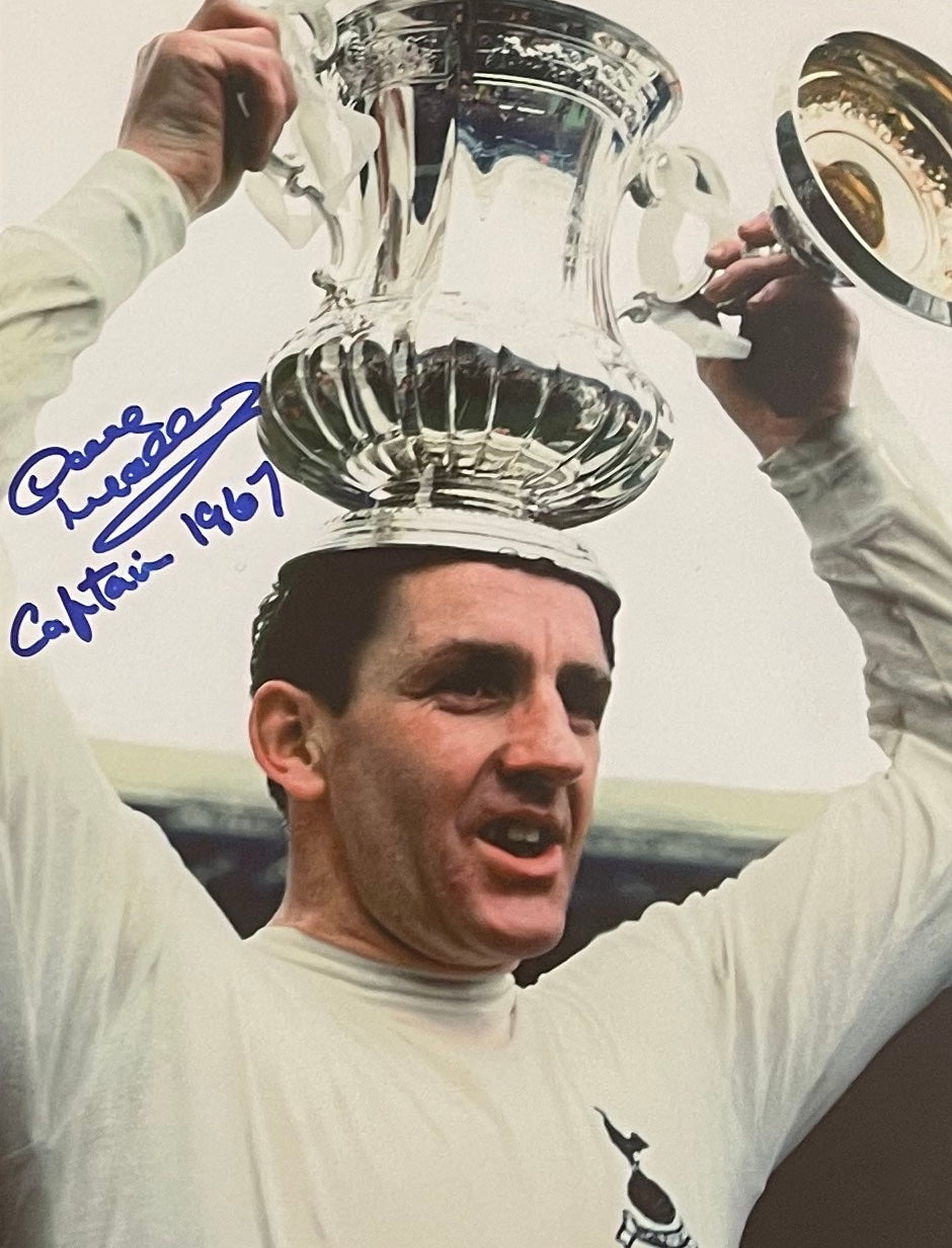 DAVE MACKAY, JIMMY ROBERTSON, ALAN MULLERY HAND SIGNED FA CUP PRESENTATION WITH COA