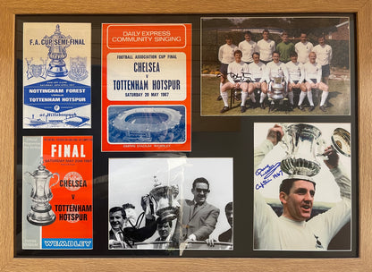 DAVE MACKAY, JIMMY ROBERTSON, ALAN MULLERY HAND SIGNED FA CUP PRESENTATION WITH COA