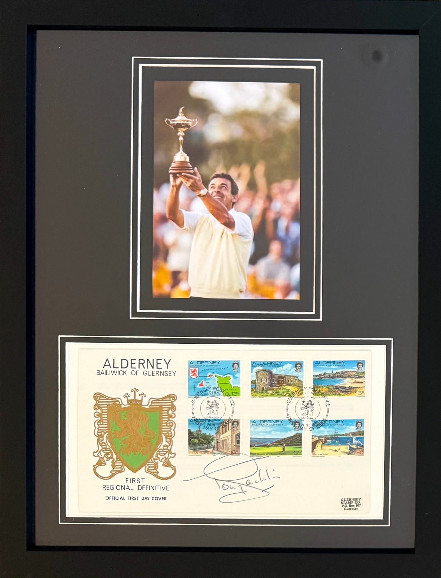 Tony Jacklin, 'The Open' Golf Legend, Hand Signed First Day Cover FDC 40cm x 30cm Framed & COA