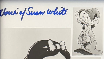 Adriana Caselotti, Original Disney Snow White Actress, Hand Signed Framed Photo & COA