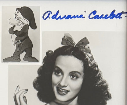 Adriana Caselotti, Original Disney Snow White Actress, Hand Signed Framed Photo & COA