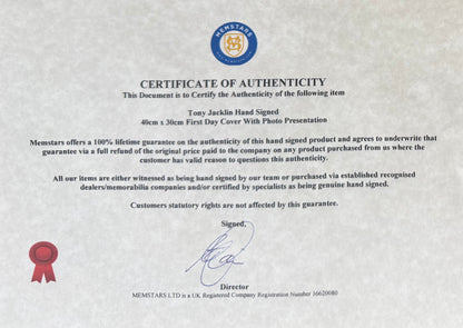 Tony Jacklin, 'The Open' Golf Legend, Hand Signed First Day Cover FDC 40cm x 30cm Framed & COA