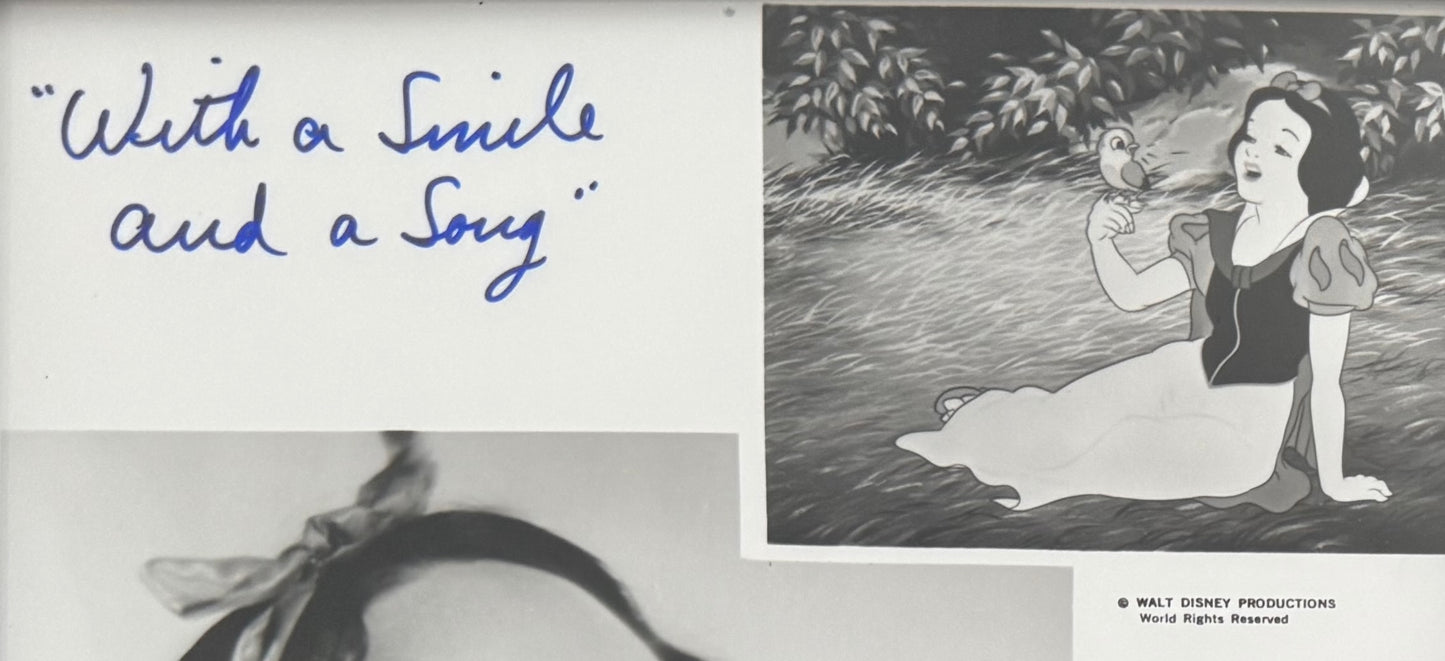 Adriana Caselotti, Original Disney Snow White Actress, Hand Signed Framed Photo & COA