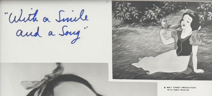 Adriana Caselotti, Original Disney Snow White Actress, Hand Signed Framed Photo & COA