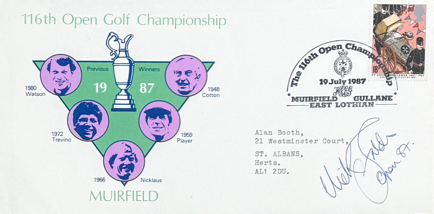 Nick Faldo, 'The Open' Golf Legend, Hand Signed First Day Cover FDC 40cm x 30cm Framed & COA