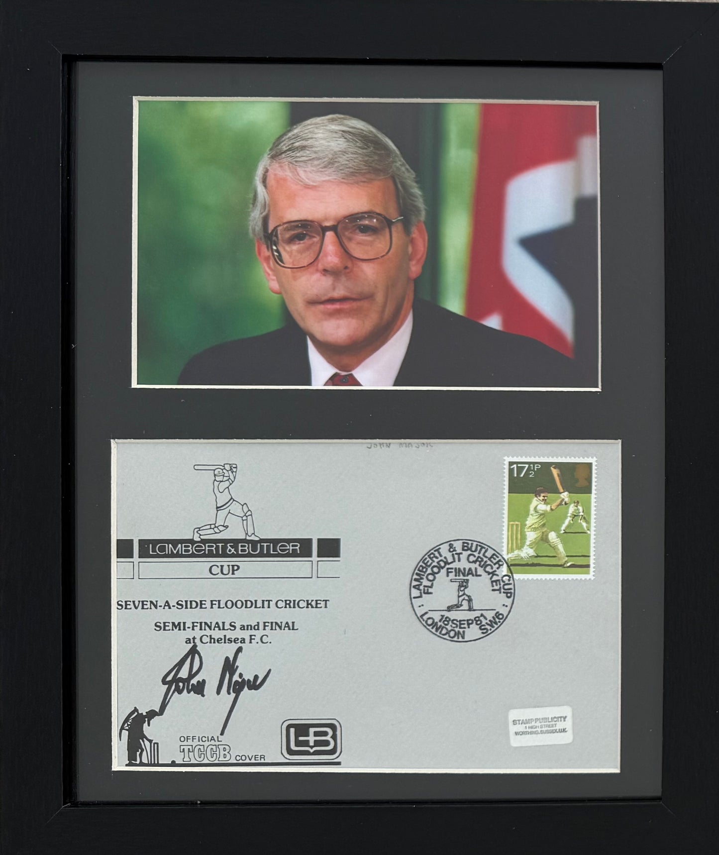 John Major, Former British Prime Minister, Hand Signed FDC & Photo Presentation With COA