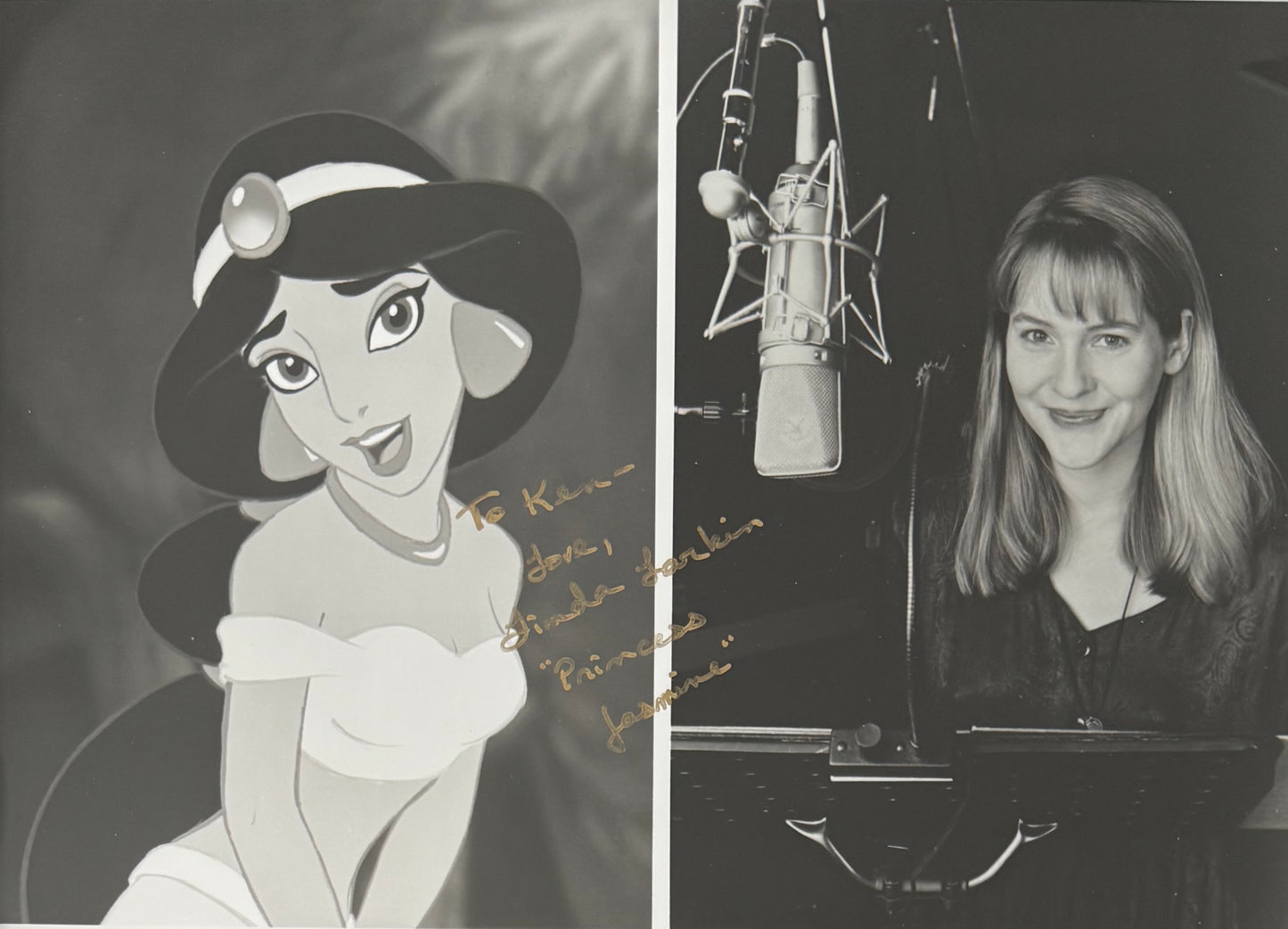 Linda Larkin, Original Disney Aladdin Actress, Hand Signed Framed Photo & COA