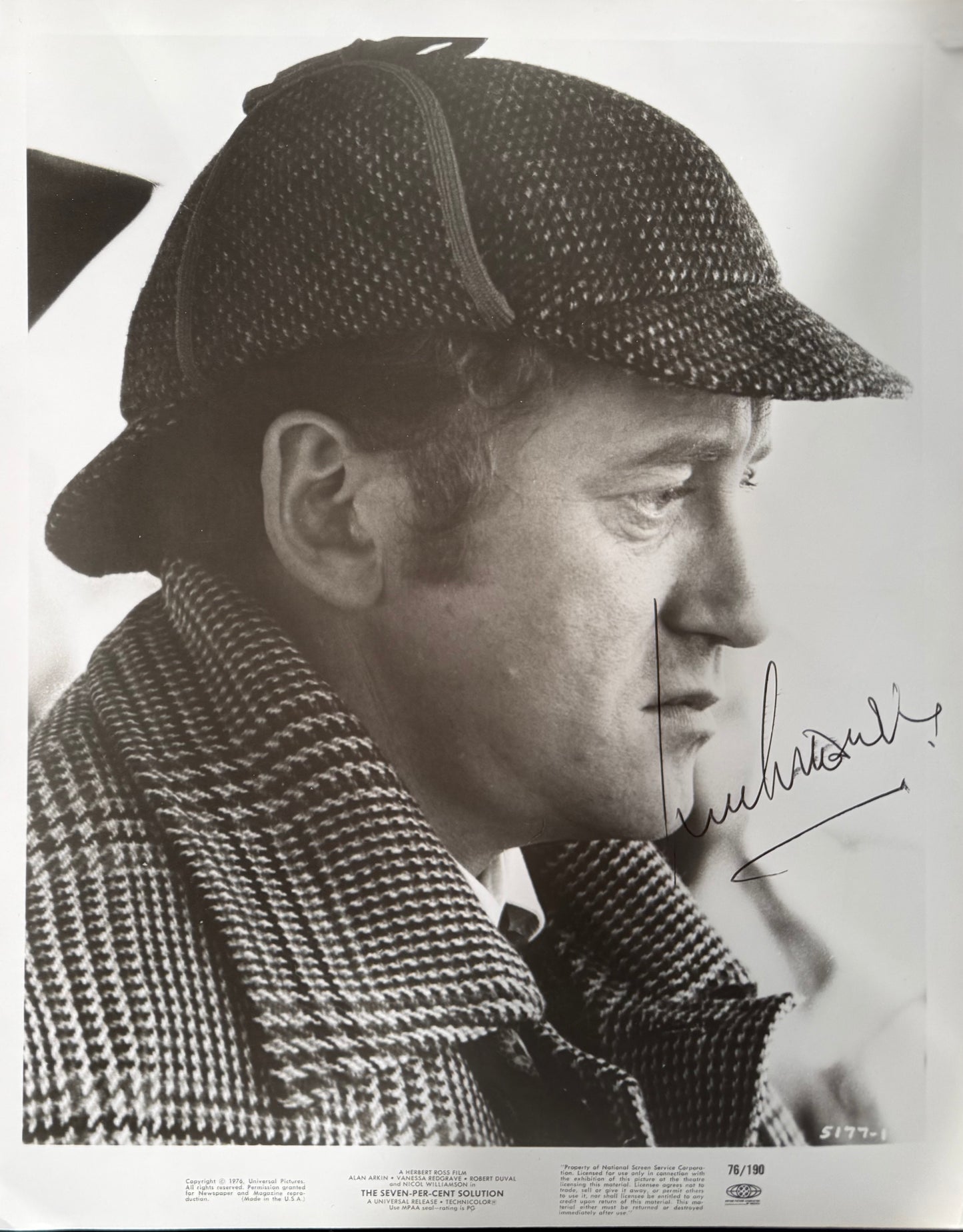 Nicol Williamson, Scottish Actor, Hand Signed Original 25cm x 20cm Film Photo With COA